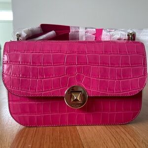 Kate Spade Croc Embossed Leather Top Handle Satchel